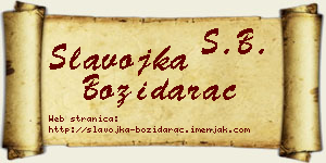 Slavojka Božidarac vizit kartica